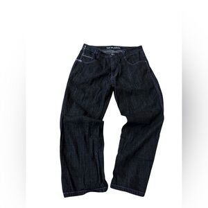 VTG 5ive Jungle & Co Jeans Men's 40 Black Baggy Straight Wide Leg Hip Hop Y2K
